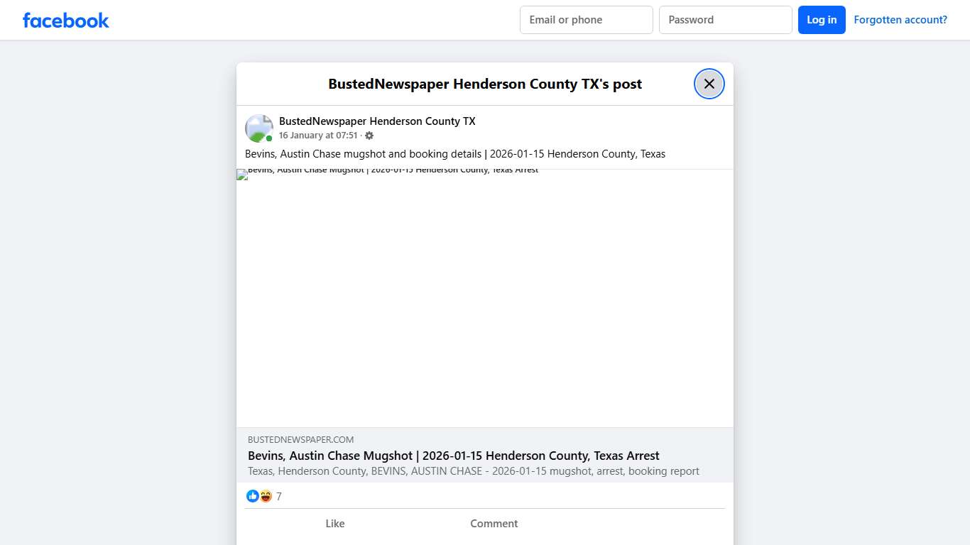 Bevins, Austin Chase... - BustedNewspaper Henderson County TX Facebook